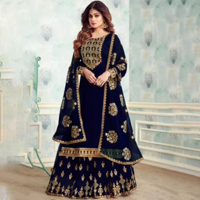 Readymade Embroidered Party Dress