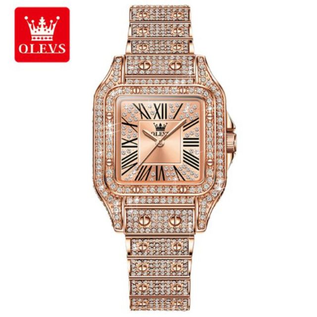 Olevs 9939 RoseGold Stainless Steel Analog Watch For Women